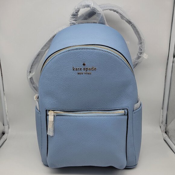 Kate Spade Leila Pebbled Leather Medium Dome Backpack K8155 Dusty Blue main image 7